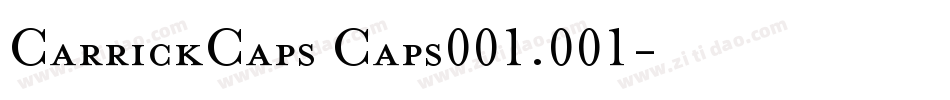 CarrickCaps Caps001.001字体转换